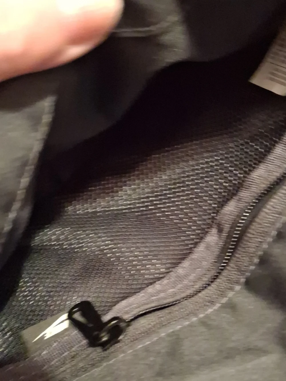 Nike Black Messenger Bag with White Swoosh